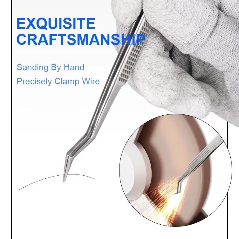 NNEIDS 17 Non-Magnetic Stainless Steel Tweezer For Mechanics