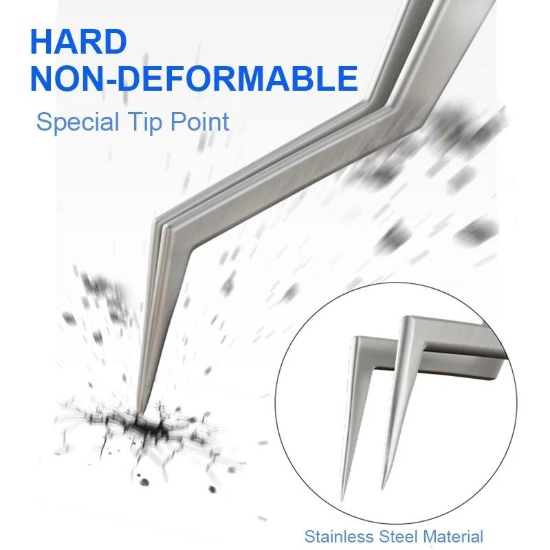 NNEIDS 17 Non-Magnetic Stainless Steel Tweezer For Mechanics