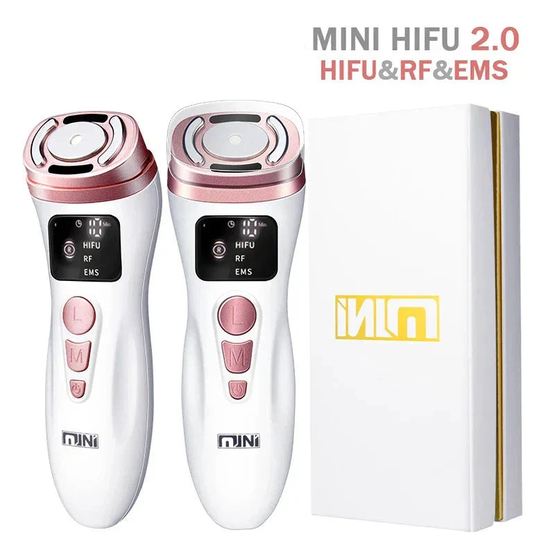 NNEOBA Mini HIFU & RF Facial Beauty Tool for Firming, Anti-Wrinkle, and Youthful Radiance