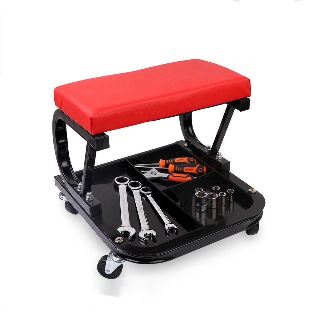 NNEDSZ HORUSDY Rolling Creeper Seat Workshop Mechanic Stool Garage Repair Storage Tray